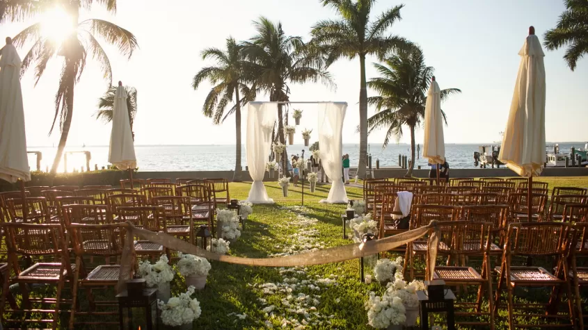 Ceremony on lawn