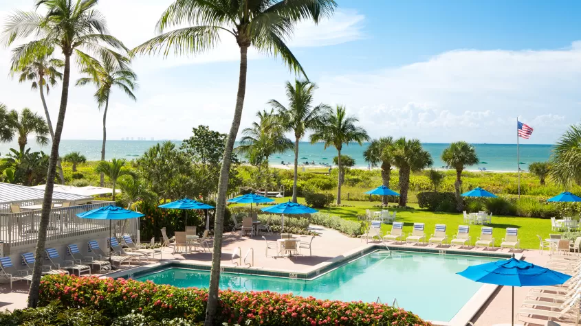 Pool and ocean Sanibel Inn