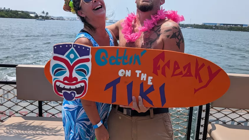 we love partying on the tiki